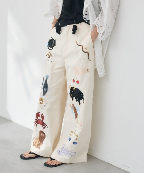 RIVE DROITE(リヴドロワ)の「【à Nice 】【主役級◎】Star Sign パンツ(パンツ・レディース・エクリュ・38/36)」の1枚目の写真