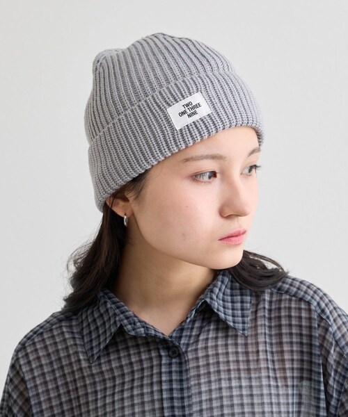 COLONY 2139（コロニートゥーワンスリーナイン）の「【UNISEX】リブニットキャップ（ニットキャップ/ビーニー・メンズ・ブラック/グレー/オレンジ/ブルー・FREE）」の2枚目の写真