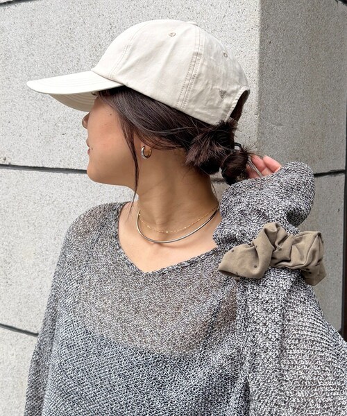 DouDou（ドゥドゥ）の「【SAKURA企画】【WEB限定】 UVカットハート刺繍キャップ（帽子・レディース・ベージュ/ホワイト・F）」の2枚目の写真
