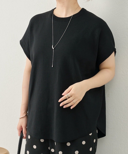 BEARDSLEY（ビアズリー）の「ゆったりニットプルオーバー（ニット/セーター・レディース・パープル/ベージュ/ブラック・F）」の2枚目の写真