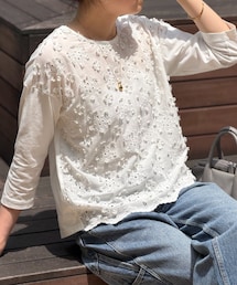 BEARDSLEY | ツブツブフロント刺繍カットソー(Tシャツ/カットソー)