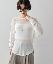 シアーワッフル2WAYロンTee