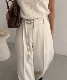 CAPRICIEUX LE'MAGE | 【サイズ展開あり】ニュアンスベルトスラックスパンツ(スラックス)