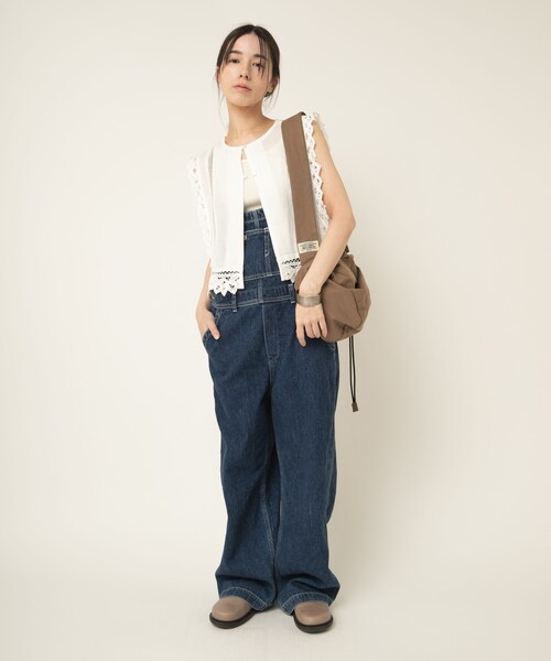 RNA-N(アールエヌエーエヌ)の「【9月中旬納期】O0760 THIN STRAP OVERALLS(オールインワン・サロペット・レディース・黒/ストーンウォッシュ/オールド加工)」の12枚目の写真