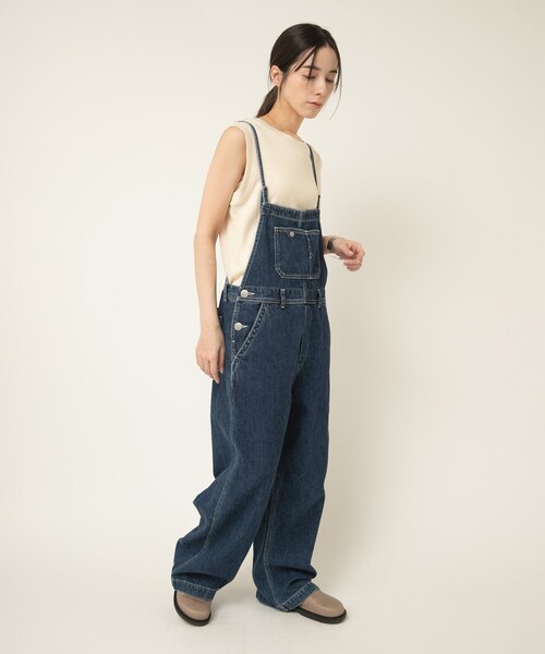 RNA-N(アールエヌエーエヌ)の「【9月中旬納期】O0760 THIN STRAP OVERALLS(オールインワン・サロペット・レディース・黒/ストーンウォッシュ/オールド加工)」の10枚目の写真