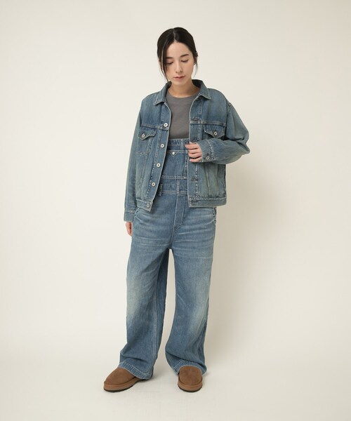 RNA-N(アールエヌエーエヌ)の「【9月中旬納期】O0760 THIN STRAP OVERALLS(オールインワン・サロペット・レディース・黒/ストーンウォッシュ/オールド加工)」の20枚目の写真