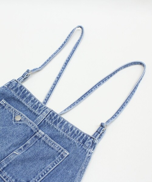 RNA-N(アールエヌエーエヌ)の「【9月中旬納期】O0760 THIN STRAP OVERALLS(オールインワン・サロペット・レディース・黒/ストーンウォッシュ/オールド加工)」の21枚目の写真