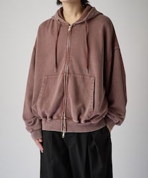 Lui's | アシッドウォッシュジップパーカー(Tシャツ/カットソー)