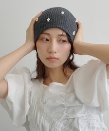 Kastane | 【WEB先行】パールニットビーニー(ニットキャップ/ビーニー)