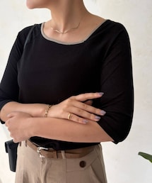 Chez toi（シェトワ）の「アシメスクエアーシアープルオーバー（Tシャツ/カットソー・レディース）」