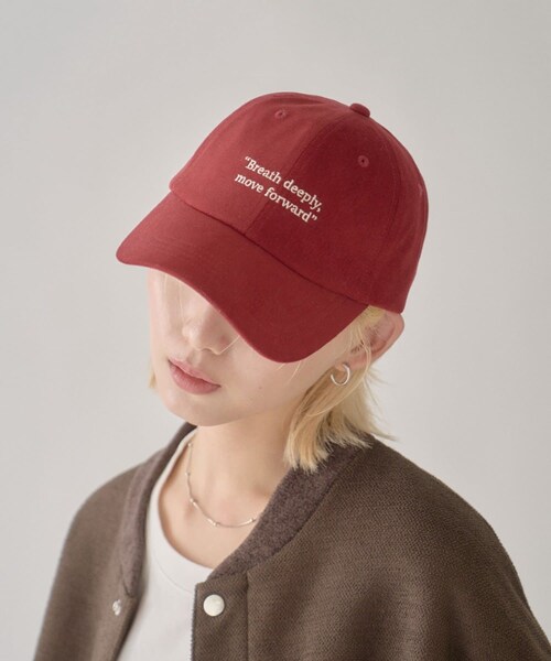 CIAOPANIC TYPY(チャオパニックティピー)の「起毛ツイルロゴ刺繍キャップ(キャップ・レディース・ネイビー/ブラック/レッド/キャメル/チャコールグレー・ONE)」の5枚目の写真