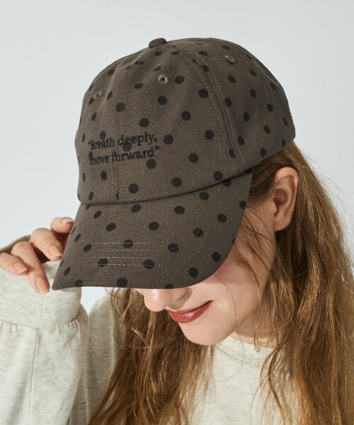 CIAOPANIC TYPY(チャオパニックティピー)の「起毛ツイルロゴ刺繍キャップ(キャップ・レディース・ネイビー/ブラック/レッド/キャメル/チャコールグレー・ONE)」の3枚目の写真