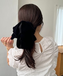 CAPRICIEUX LE'MAGE | 〈GOLDY/ゴールディ〉ベロアリボンヘアクリップ(バレッタ/ヘアクリップ)