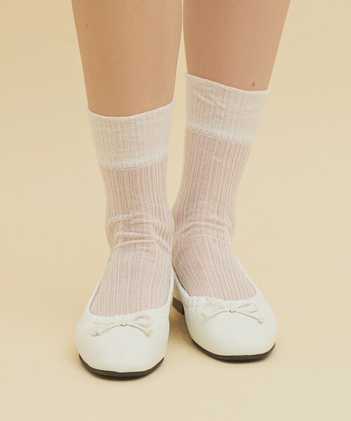 3coins(3coins)の「プリーツソックス(ソックス/靴下・レディース・ホワイト/グレー/その他・FREE)」の1枚目の写真