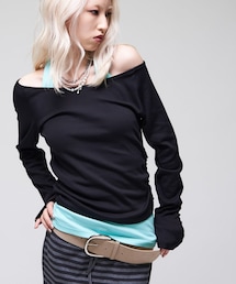 WHO'S WHO gallery | 【WEB限定】【SLOPPY】バックオープンギャザートップス(Tシャツ/カットソー)