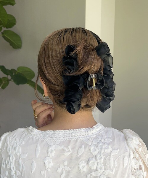 Lattice(Lattice)の「【8/12 11:00~販売開始】【KEECO企画】【WEB限定】シアークリップ(バレッタ/ヘアクリップ・レディース・アイボリー/ブラック・FREE)」の2枚目の写真