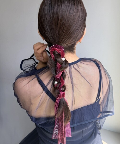 Lattice(Lattice)の「【オケージョン】ベロアリボンテープセット(その他ヘアアクセサリー・レディース・グレー/ブラック/ワインレッド/ブラウン/ピンク・FREE)」の5枚目の写真