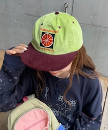 CIAOPANIC TYPY（チャオパニックティピー）の「【HELLO.SANFRANCISCO】ツートーンロゴコーデュロイキャップ（キャップ・レディース）」