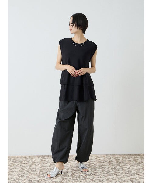 VICKY（ビッキー）の「撥水ナイロンドローコードパンツ（パンツ・レディース・ブラック/ネイビー/チャコールグレー・M）」の10枚目の写真