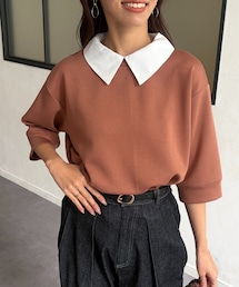 Chez toi（シェトワ）の「襟付きプルオーバー（Tシャツ/カットソー・レディース）」