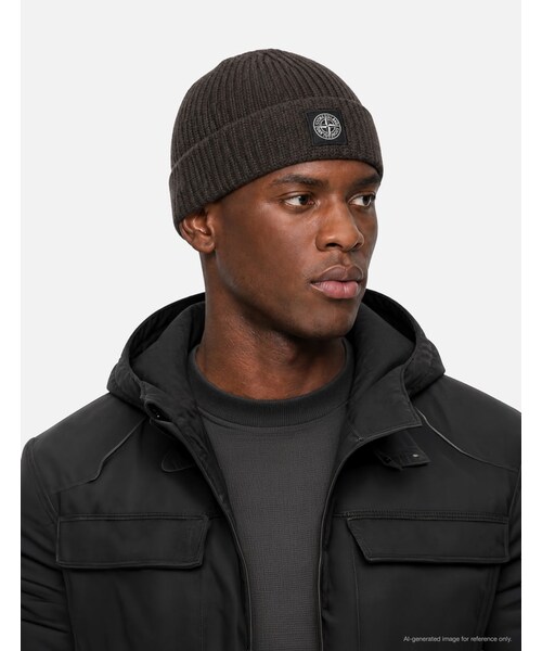 STONE ISLAND（ストーンアイランド）の「Light RWS Geelong Wool Ribbed Knit Beanie（その他・メンズ・other）」の3枚目の写真
