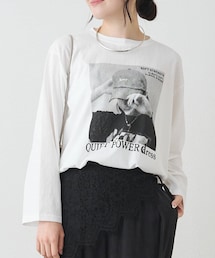 PUAL CE CIN | フォトプリントロンT(Tシャツ/カットソー)