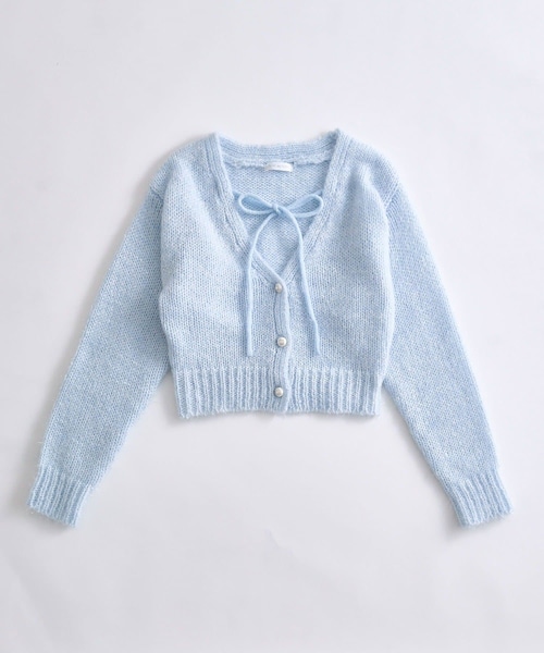 OLIVE des OLIVE(オリーブデオリーブ)の「キラキラカーディガン(トップス・レディース・ピンク/ブラック/オフホワイト/サックスブルー・FREE)」の4枚目の写真