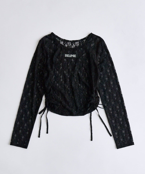 OLIVE des OLIVE(オリーブデオリーブ)の「Laceトップス(Tシャツ/カットソー・レディース・ブラック/オフホワイト/ピンク・FREE)」の1枚目の写真