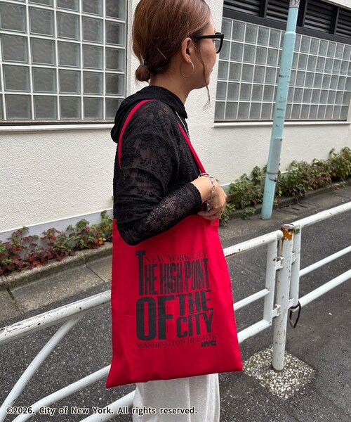 PUAL CE CIN(ピュアルセシン)の「【@remi_usus企画×GOOD ROCK SPEED別注】NYCロゴトート(バッグ・レディース・ダークブラウン/レッド・FREE)」の2枚目の写真