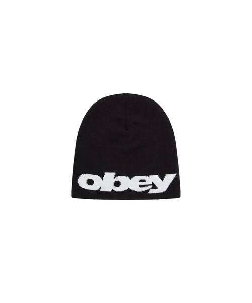 WHO'S WHO gallery(フーズフーギャラリー)の「【OBEY】DELTA BEANIE(ニットキャップ/ビーニー・メンズ・ブラック/ライトグレー/ホワイト/ブルー・F)」の1枚目の写真