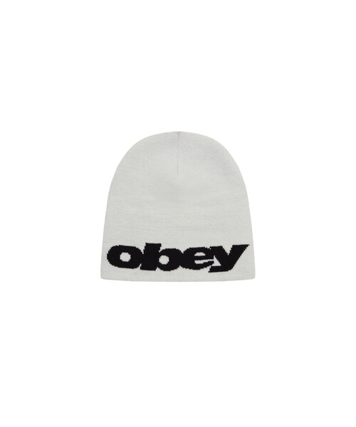WHO'S WHO gallery(フーズフーギャラリー)の「【OBEY】DELTA BEANIE(ニットキャップ/ビーニー・メンズ・ブラック/ライトグレー/ホワイト/ブルー・F)」の2枚目の写真