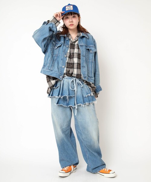 RNA（アールエヌエー）の「J2194 ワイドショートGジャン（ジャケット/アウター・レディース・中色）」の7枚目の写真
