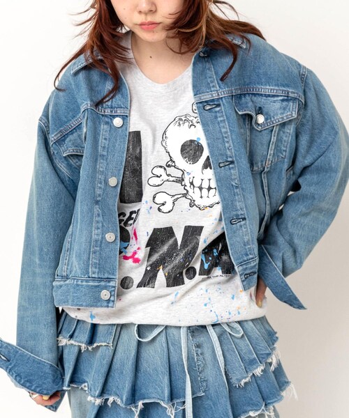 RNA（アールエヌエー）の「J2194 ワイドショートGジャン（ジャケット/アウター・レディース・中色）」の6枚目の写真