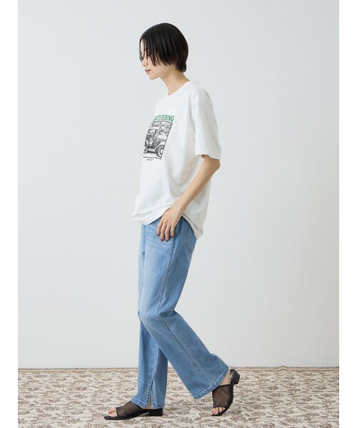 VICKY（ビッキー）の「【Power To People】≪追加分入荷≫ MASTER RIDINGフォトTシャツ（トップス・レディース・アイボリー/オフホワイト/ネイビー・M）」の5枚目の写真
