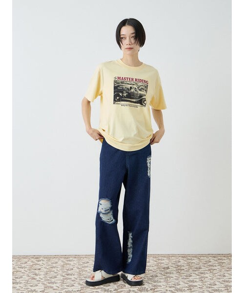 VICKY（ビッキー）の「【Power To People】≪追加分入荷≫ MASTER RIDINGフォトTシャツ（トップス・レディース・アイボリー/オフホワイト/ネイビー・M）」の14枚目の写真