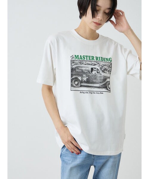 VICKY（ビッキー）の「【Power To People】≪追加分入荷≫ MASTER RIDINGフォトTシャツ（トップス・レディース・アイボリー/オフホワイト/ネイビー・M）」の4枚目の写真