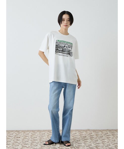 VICKY（ビッキー）の「【Power To People】≪追加分入荷≫ MASTER RIDINGフォトTシャツ（トップス・レディース・アイボリー/オフホワイト/ネイビー・M）」の6枚目の写真