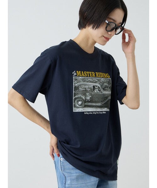 VICKY（ビッキー）の「【Power To People】≪追加分入荷≫ MASTER RIDINGフォトTシャツ（トップス・レディース・アイボリー/オフホワイト/ネイビー・M）」の3枚目の写真