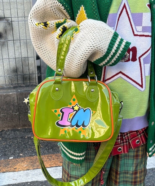 CIAOPANIC(チャオパニック)の「【I’m×CIAOPANIC】アイアムポップスターミニボストン(ショルダーバッグ・レディース・グリーン/オレンジ・ONE)」の1枚目の写真