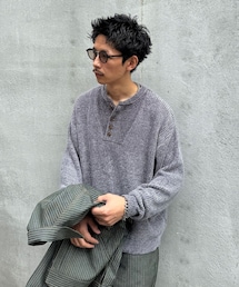 CIAOPANIC（チャオパニック）の「ヘンリーネックモールニット（ニット/セーター）」