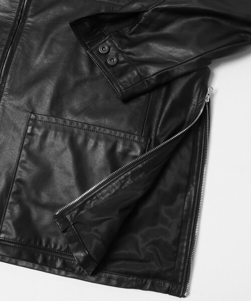 URBAN RESEARCH（アーバンリサーチ）の「UNTRACE　レザーカバーオール（カバーオール・メンズ・BLACK・1/2）」の10枚目の写真