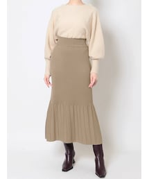 LAGUNAMOON | ラクーンフレアーニットワンピース(ワンピース)