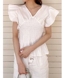 dazzlin | ギャザーシャーリングフリルブラウス(シャツ/ブラウス)