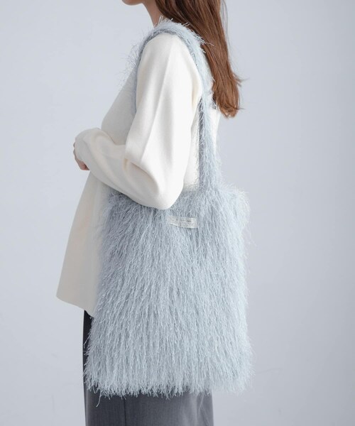 URBAN RESEARCH Sonny Label（アーバンリサーチサニーレーベル）の「シャギートートバッグ（トートバッグ・レディース・クリーム/ブルーグレー/ブラック・one）」の17枚目の写真