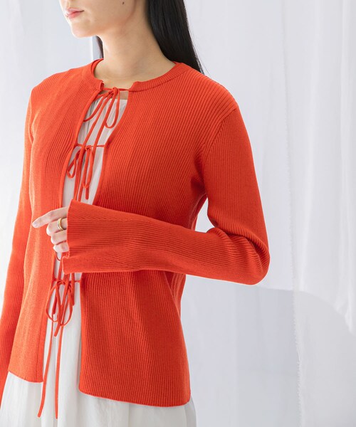 URBAN RESEARCH ROSSO（アーバンリサーチロッソ）の「リボンデザインカーディガン（カーディガン/ボレロ・レディース・beige/orange・FREE）」の20枚目の写真
