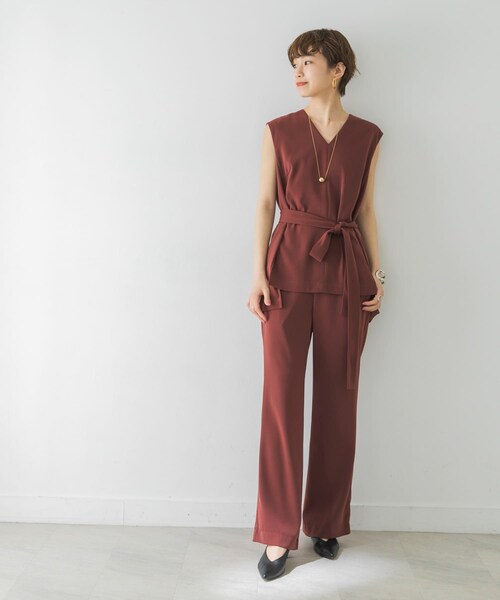 URBAN RESEARCH(アーバンリサーチ)の「LA MAISON ベルト付きセットアップ(セットアップ・レディース・BLUE/BROWN・S/M)」の13枚目の写真