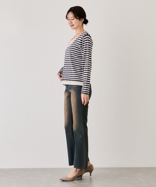 Jayro（ジャイロ）の「レイヤーニットプルオーバー（ニット/セーター・レディース・グレー系/ホワイト系/イエロー系・F）」の17枚目の写真