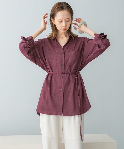URBAN RESEARCH ROSSO（アーバンリサーチロッソ）の「ピーチタッチデザインシャツ（シャツ/ブラウス・レディース・WHITE/CH/LACQUER・FREE）」の16枚目の写真