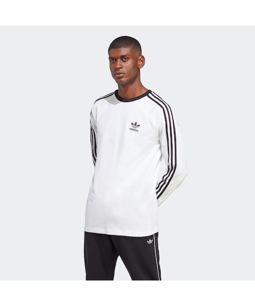 adidas（アディダス）の「アディカラー クラシックス スリーストライプス 長袖Tシャツ（トップス・メンズ・ブルー/ホワイト/ブラック/ピンク/ベージュ/グレー/グリーン・XS/S/M/L/XL/2XL/3XL/J/2XS/2XS/4XL/5XL/6XL/J/XS/J/S/J/M/J/L/J/XL/J/2XL/J/3XL/J/4XL/J/5XL）」の11枚目の写真