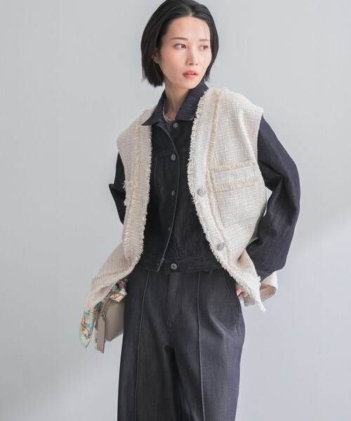 URBAN RESEARCH ROSSO（アーバンリサーチロッソ）の「デニムドルマンジャケット（デニムジャケット・レディース・WHITE/INDIGO・Free）」の20枚目の写真